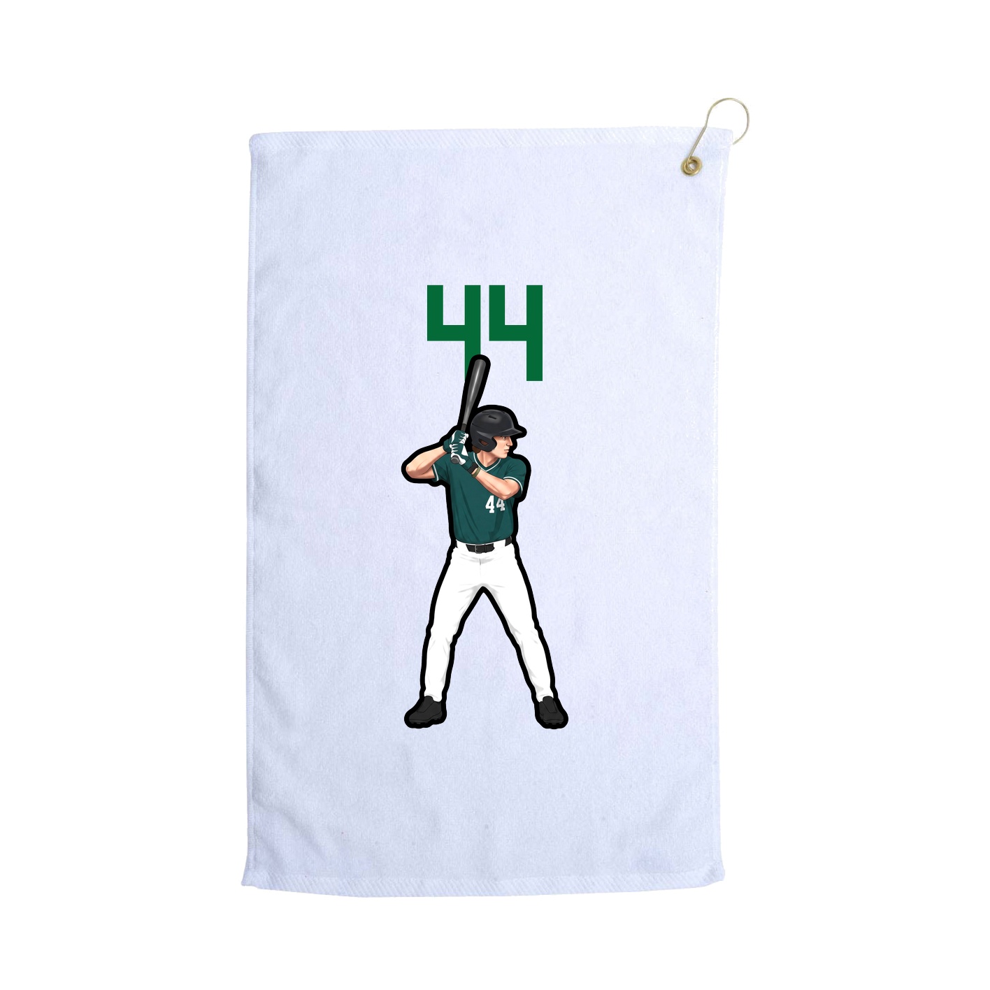 Golf Towel — Number Top in White