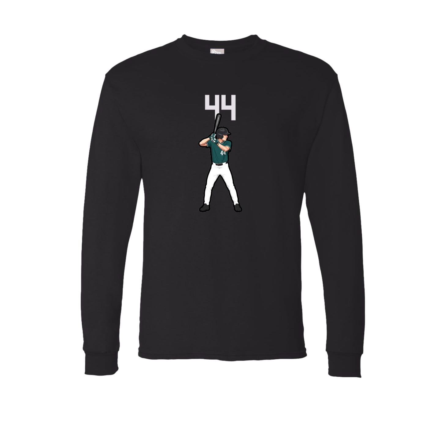 Long Sleeve Tee — Number Top in Black