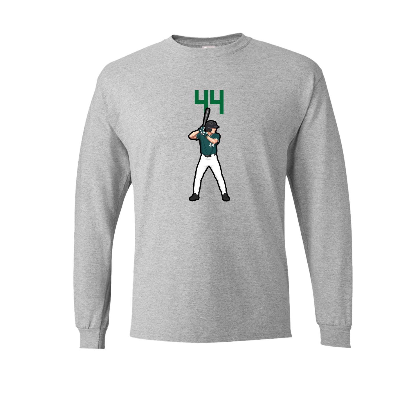 Long Sleeve Tee — Number Top in Grey