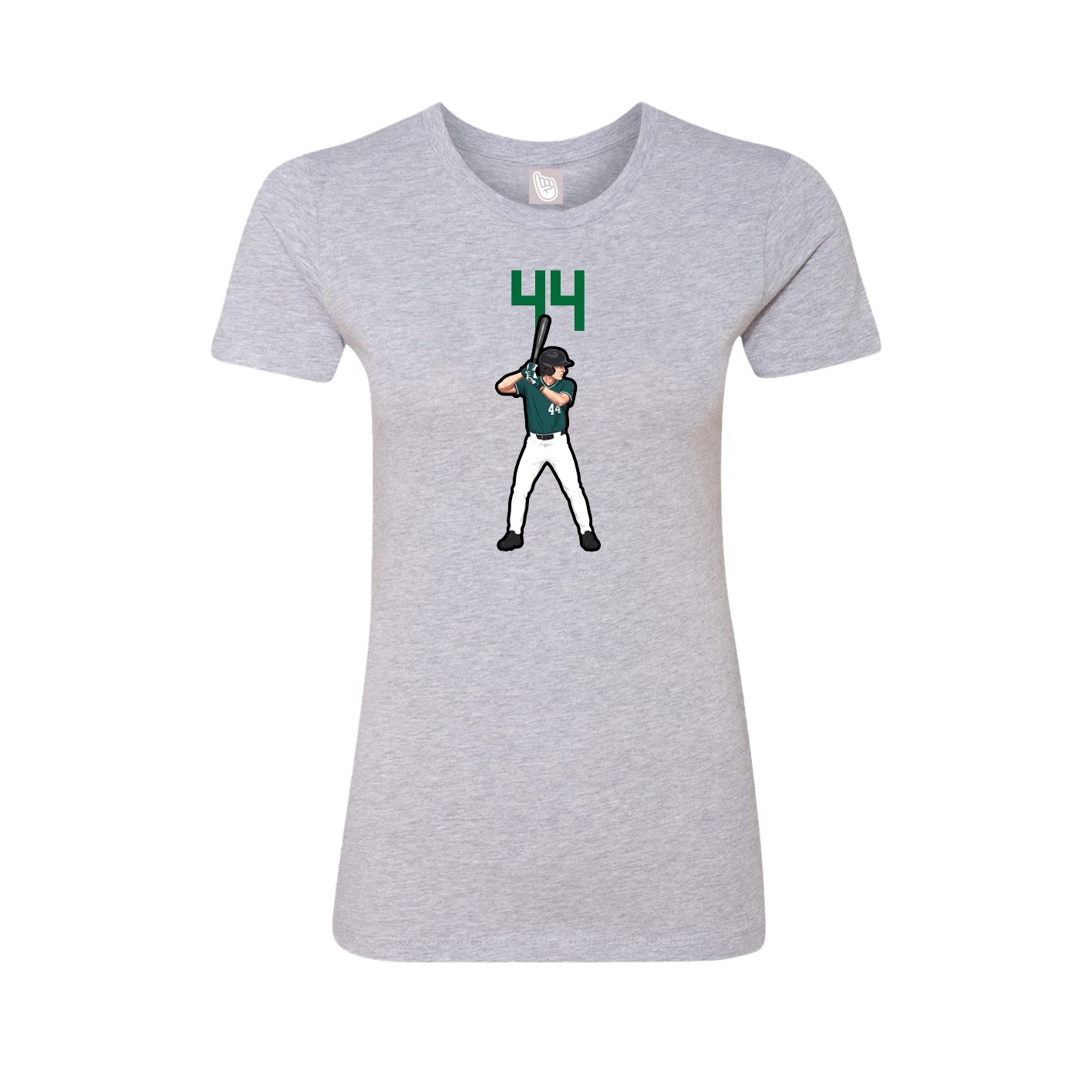 Womens Tee — Number Top in Grey