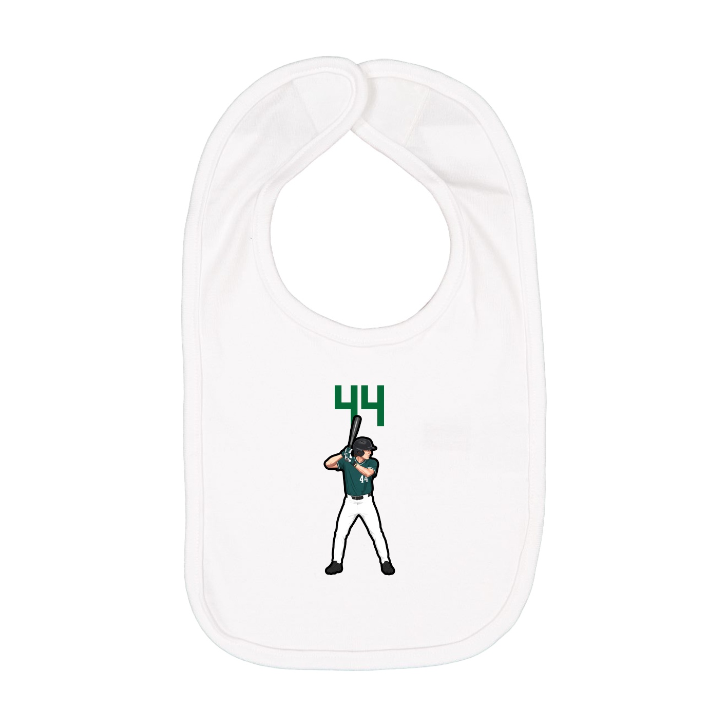 Infant Bib — Number Top in White