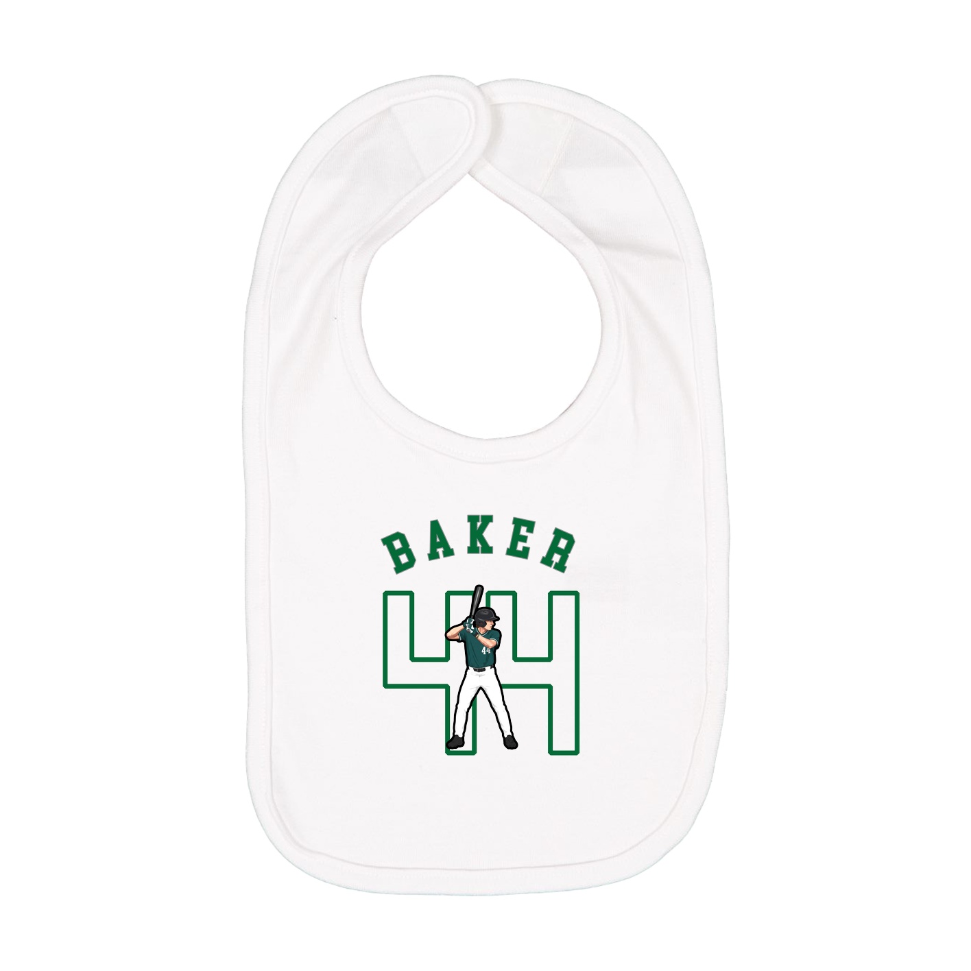 Infant Bib — Shirsey Arch in White