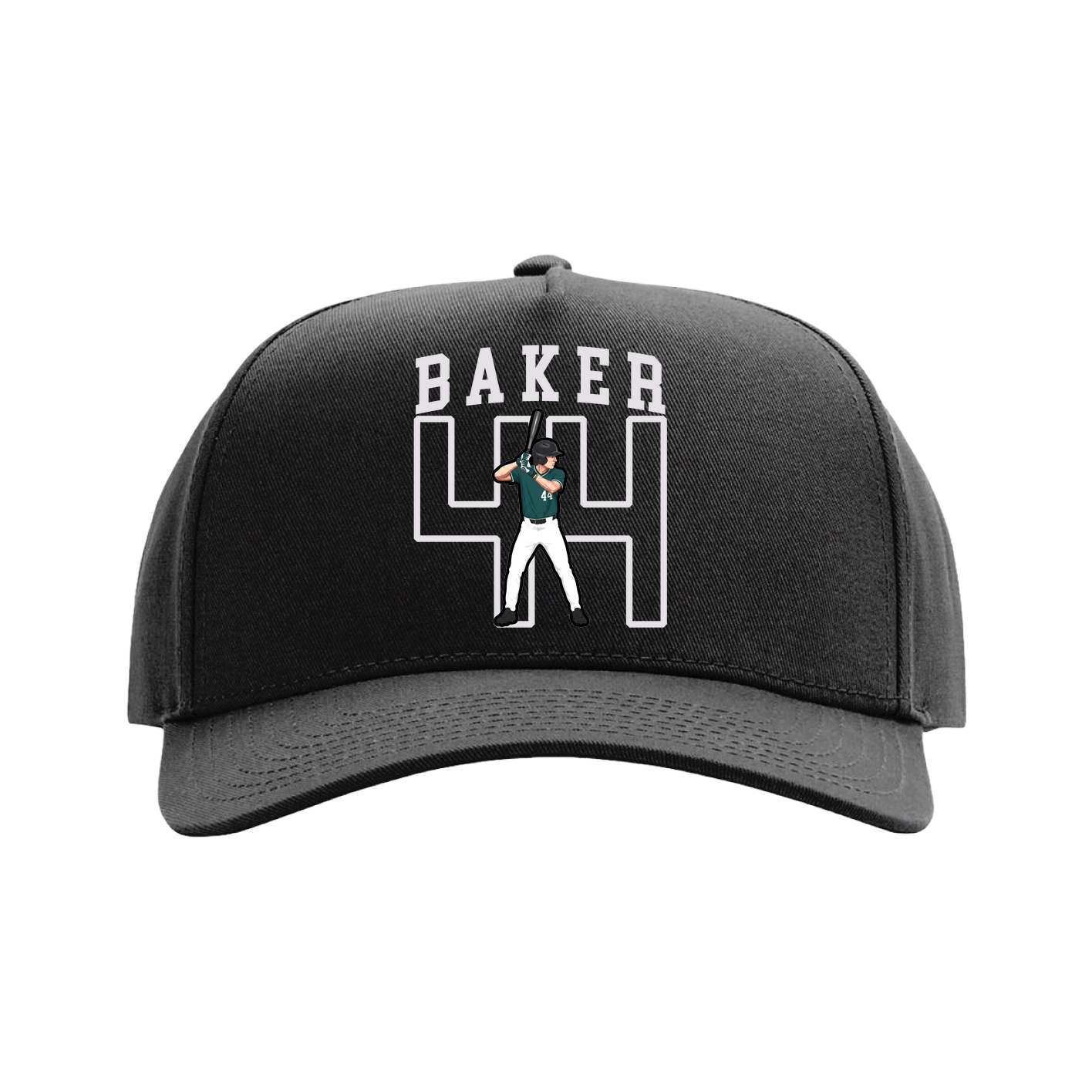 Full Fabric Five-Panel Champ Cap — Shirsey in Black