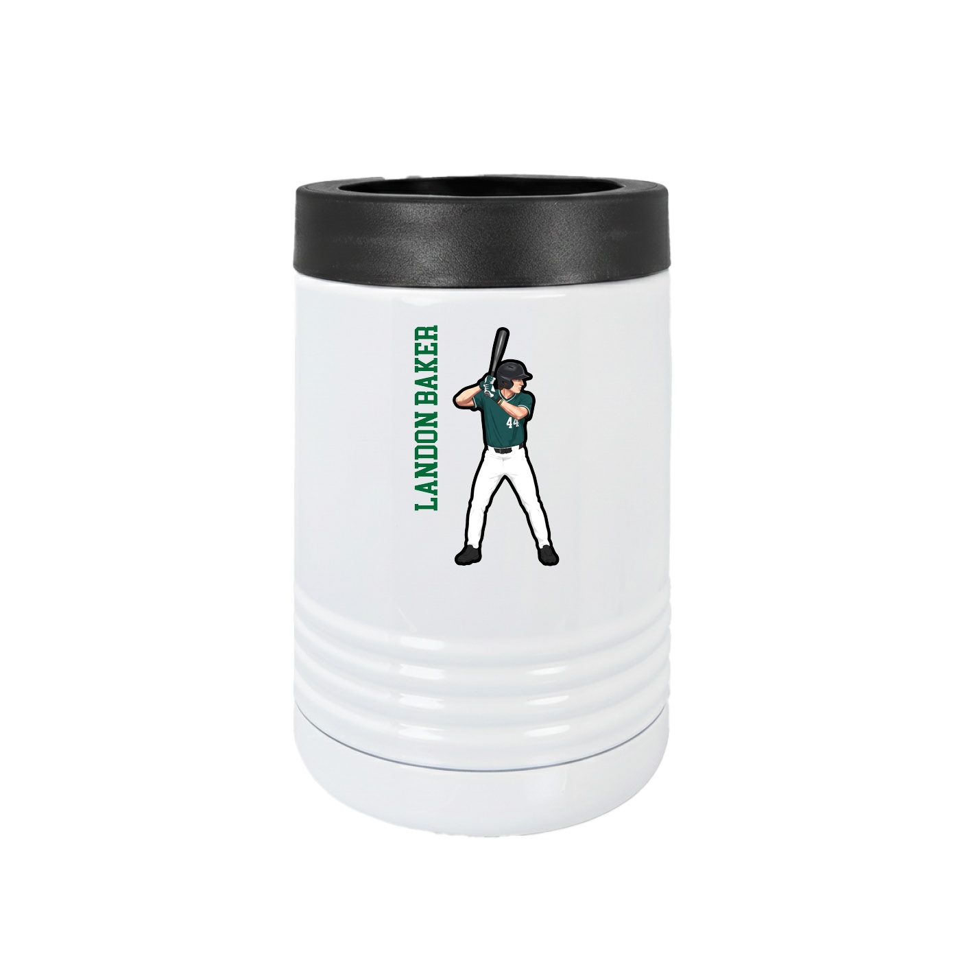 Beverage Holder — Name Vertical in White