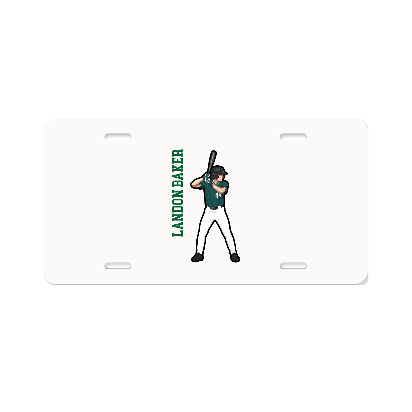 License Plate — Name Vertical in Classic