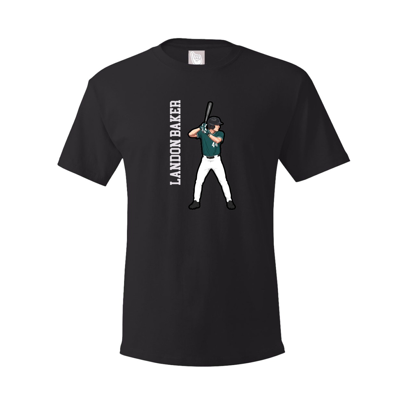 Tee — Name Vertical in Black