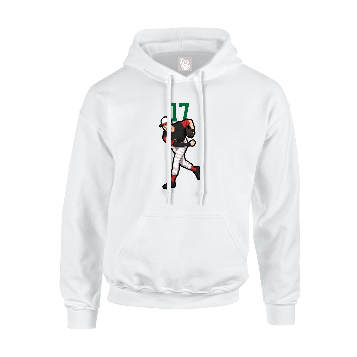 Hoodie — Number Top in White