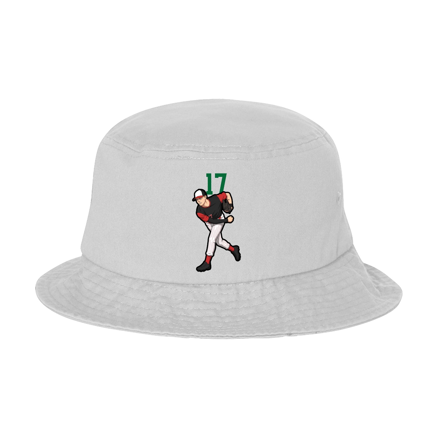 Bucket Cap — Number Top in White