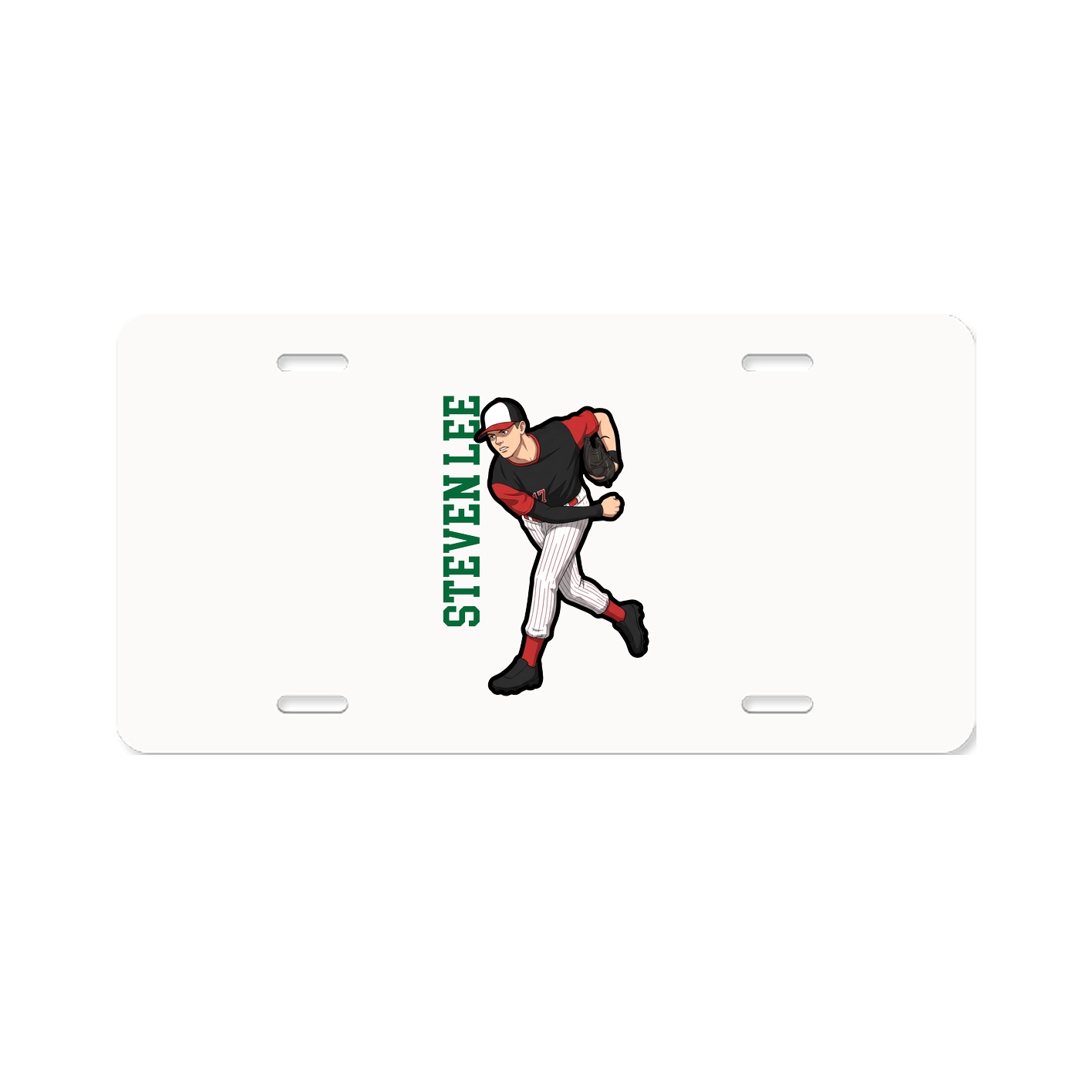 License Plate — Name Vertical in Classic