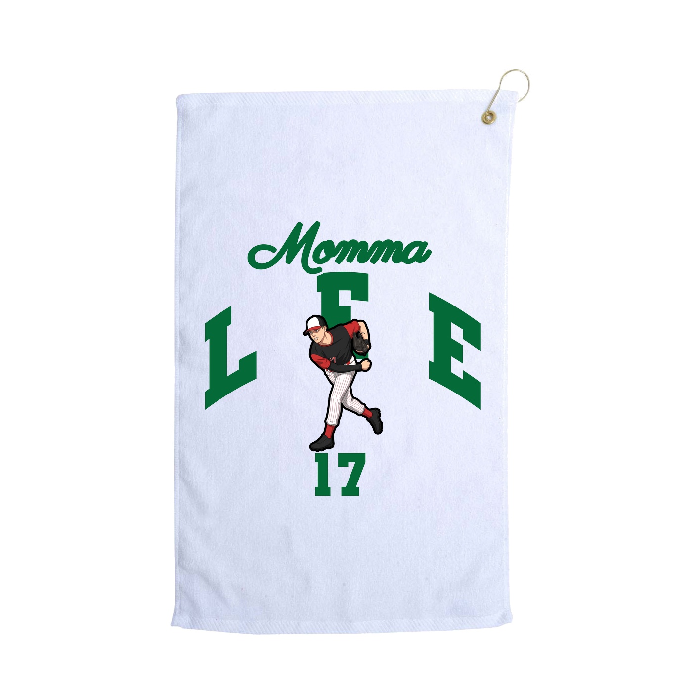 Golf Towel — Mothers Day Arch in White