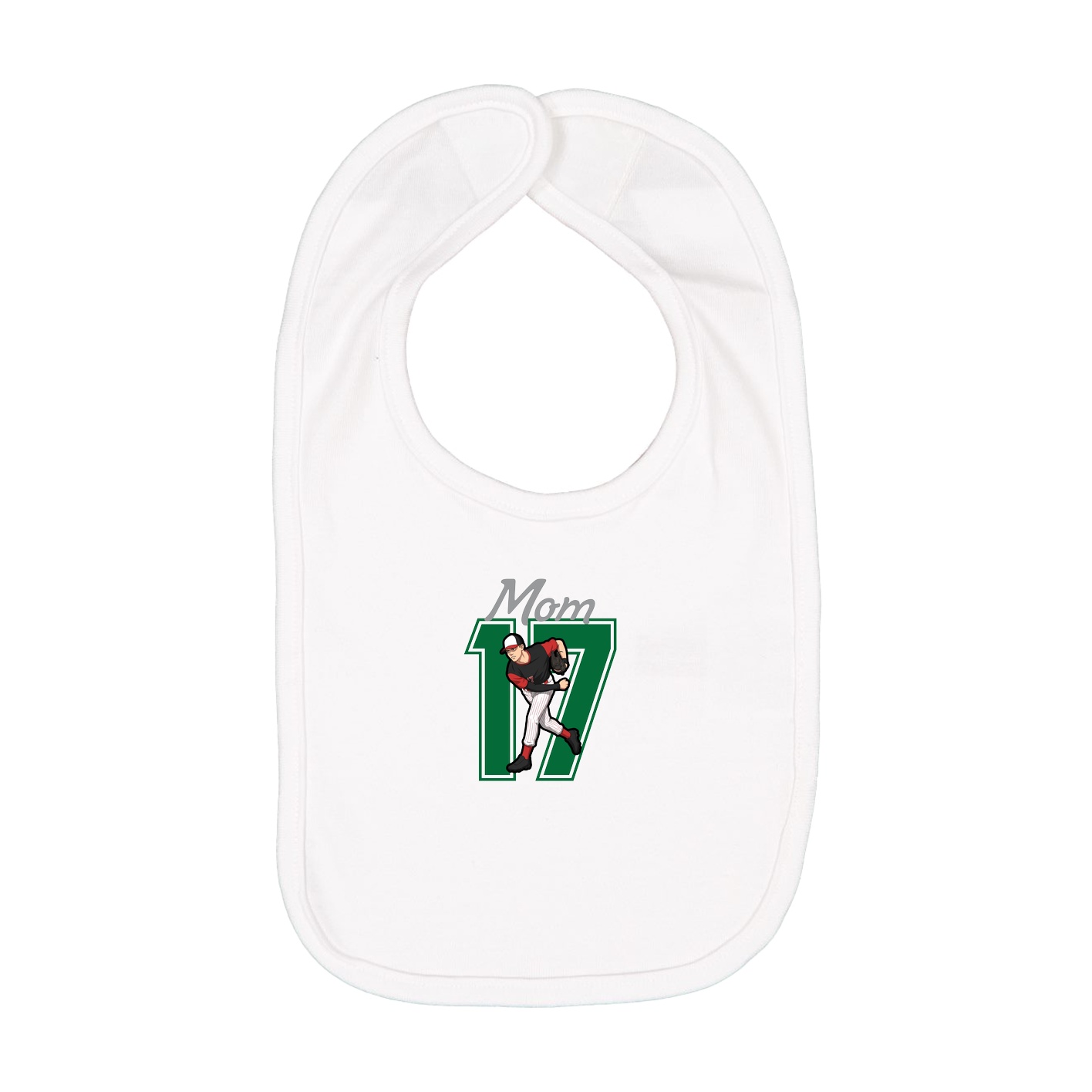 Infant Bib — Mothers Day Shirsey in White