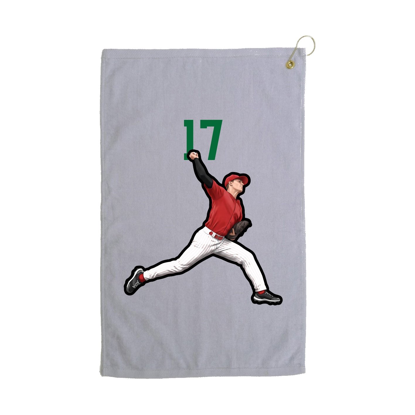 Golf Towel — Number Top in Grey