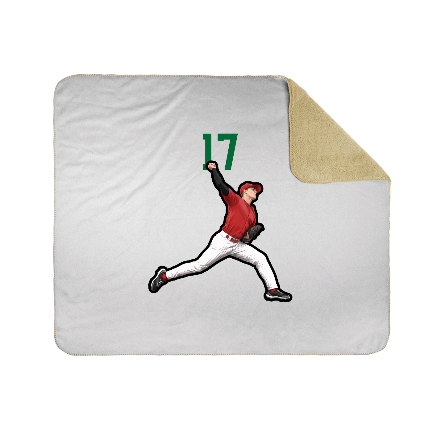 Throw Blanket — Number Top in White