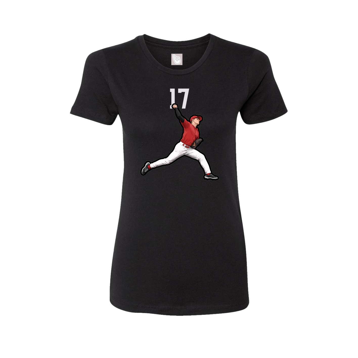 Womens Tee — Number Top in Black