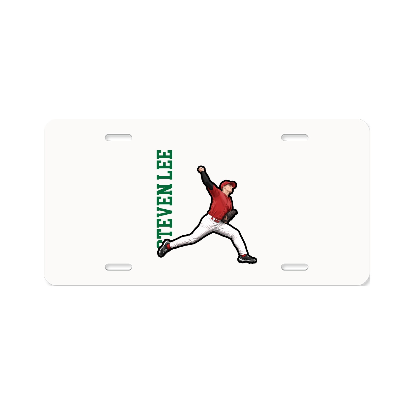 License Plate — Name Vertical in Classic