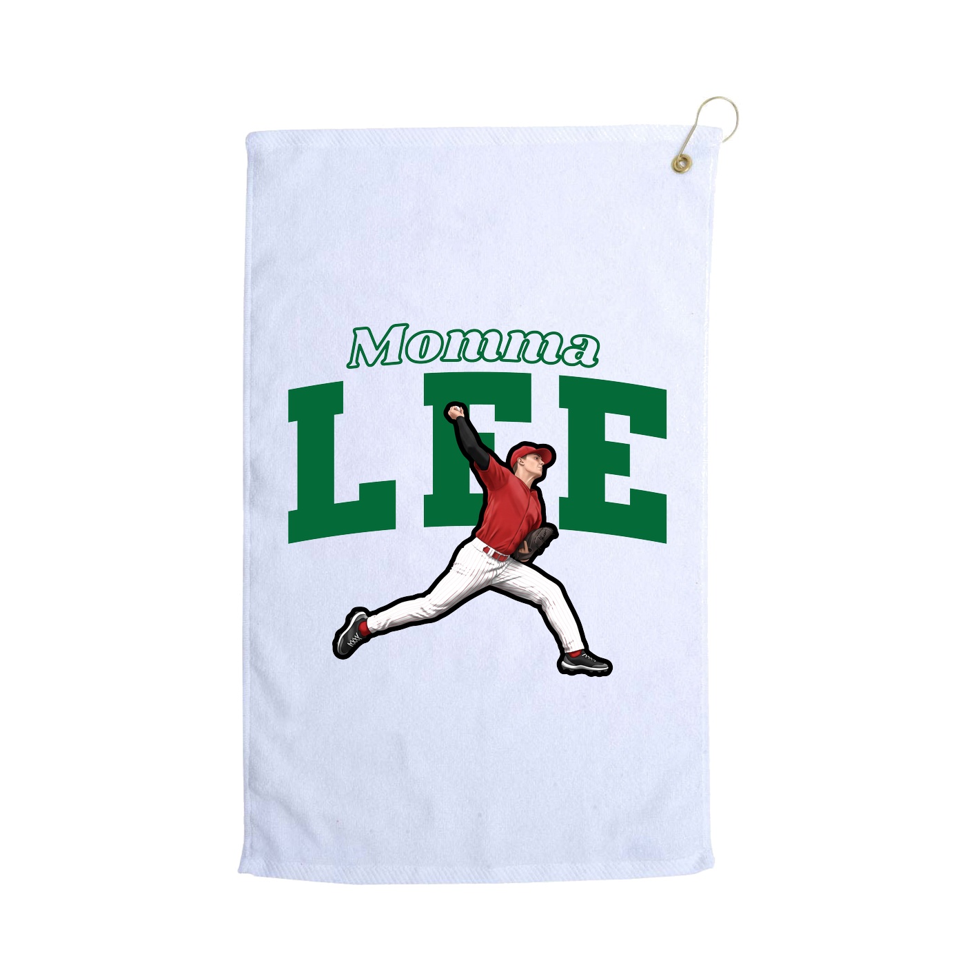 Golf Towel — Mothers Day Block in White