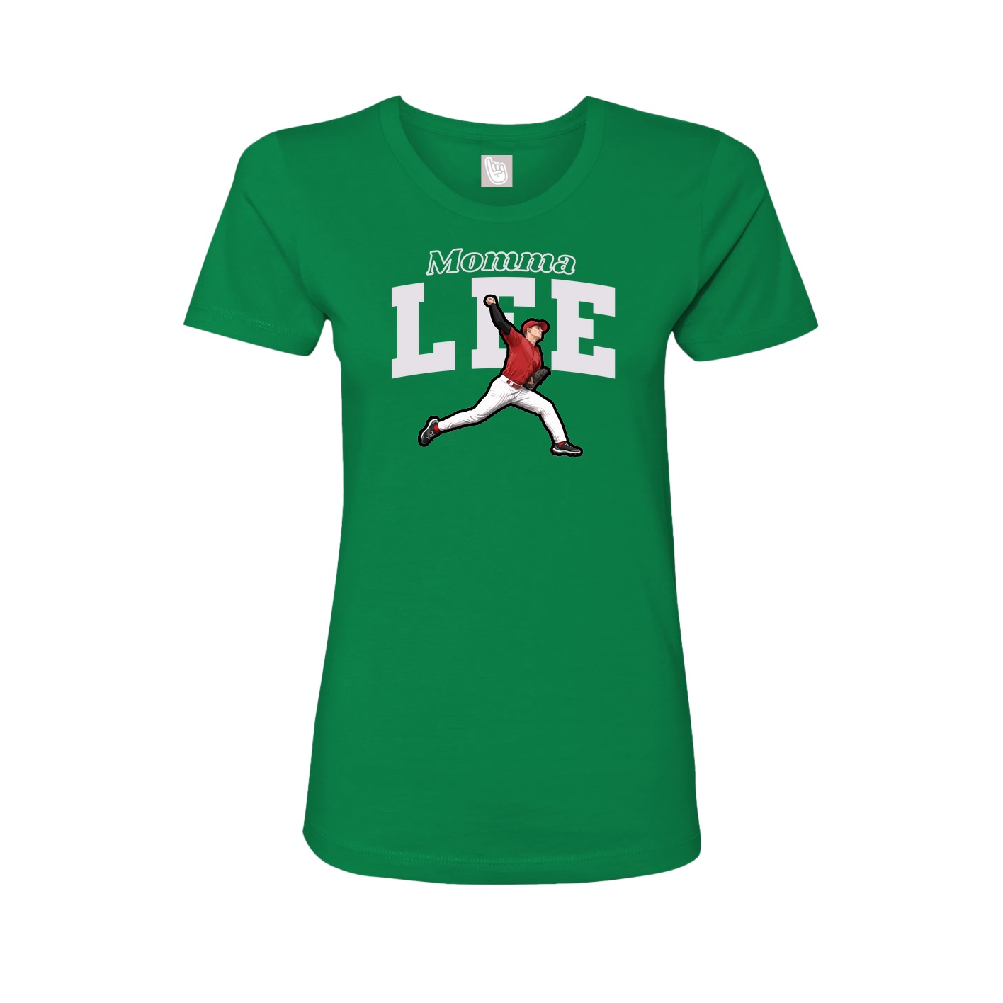 Womens Tee — Mothers Day Block in Green