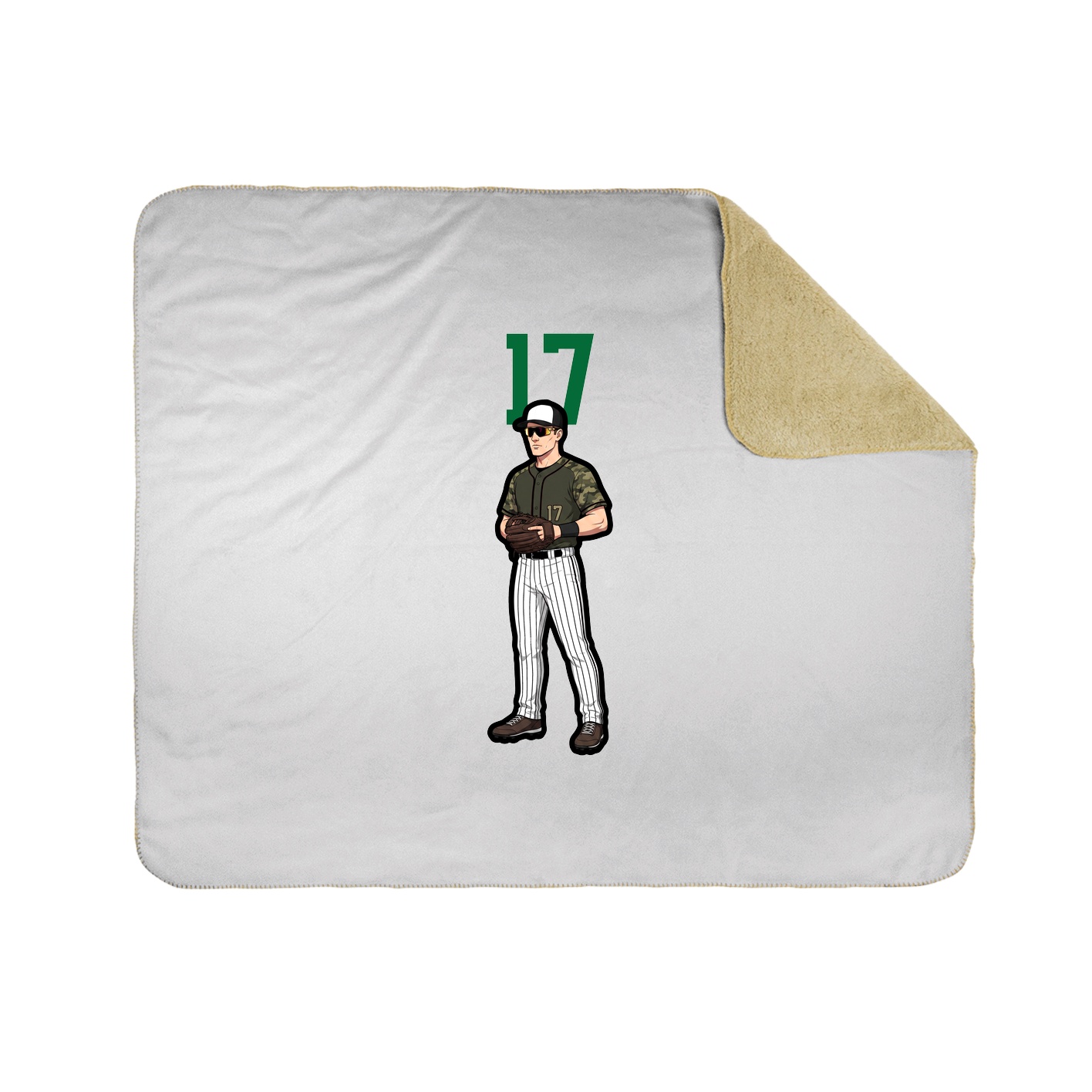 Throw Blanket — Number Top in White