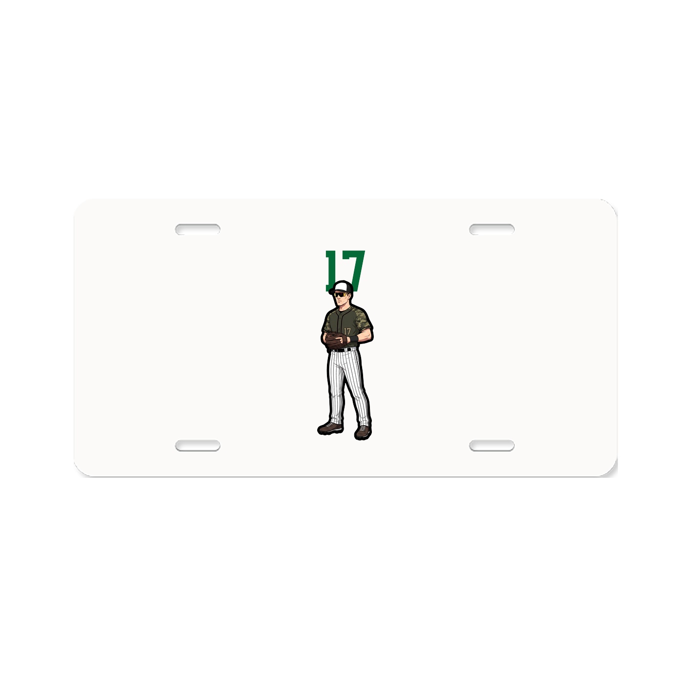 License Plate — Number Top in Classic