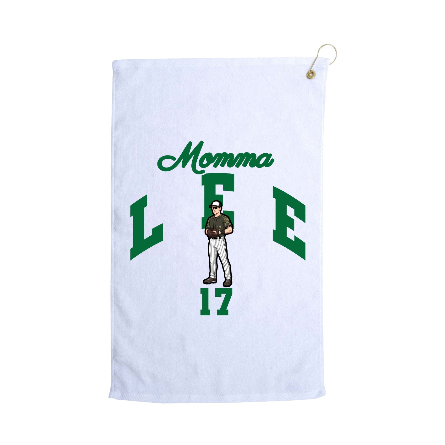 Golf Towel — Mothers Day Arch in White