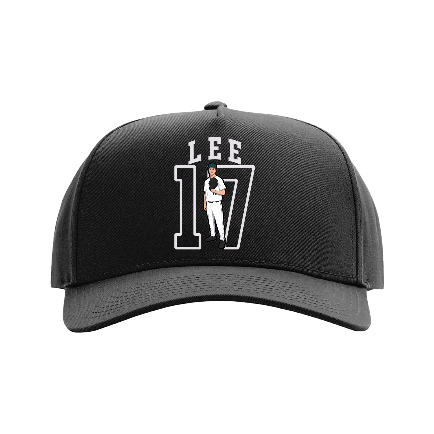 Full Fabric Five-Panel Champ Cap — Shirsey in Black