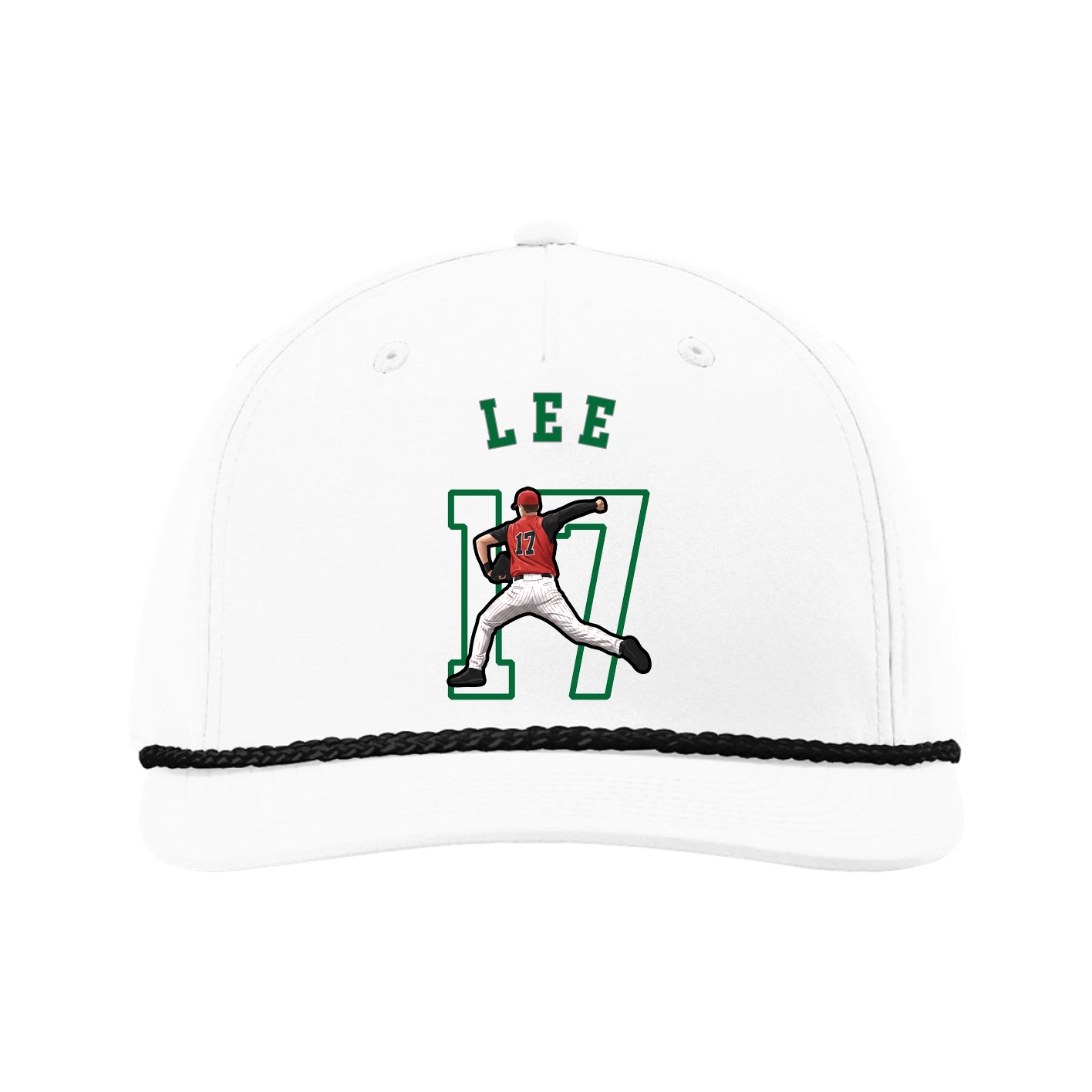 Five-Panel Classic Rope Cap — Shirsey Arch in White