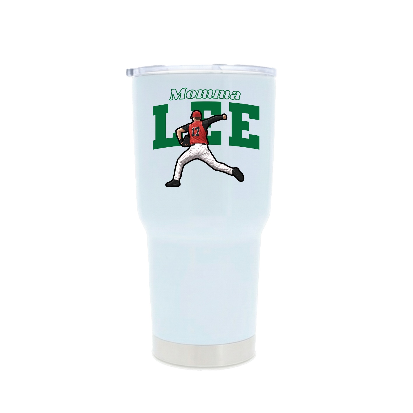 30oz Stainless Steel Tumbler — Mothers Day Block in White