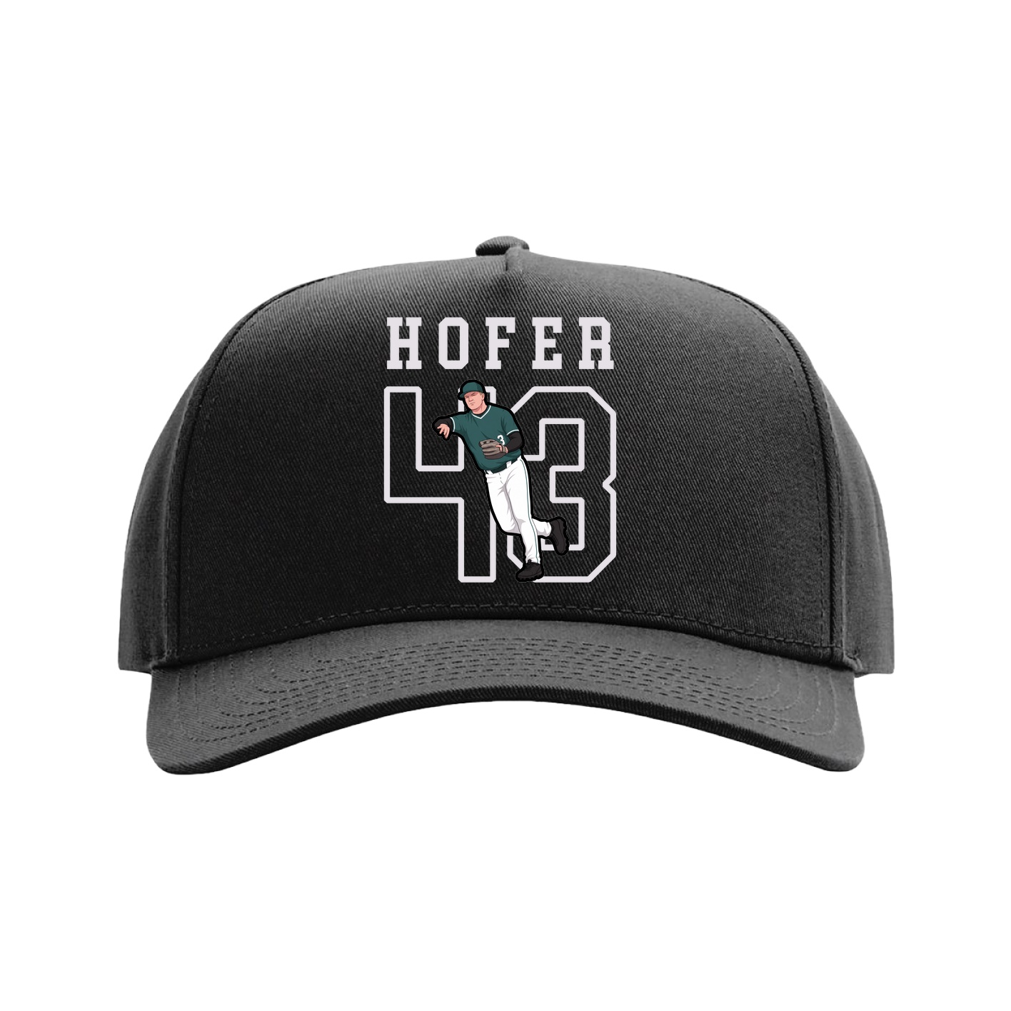Full Fabric Five-Panel Champ Cap — Shirsey in Black