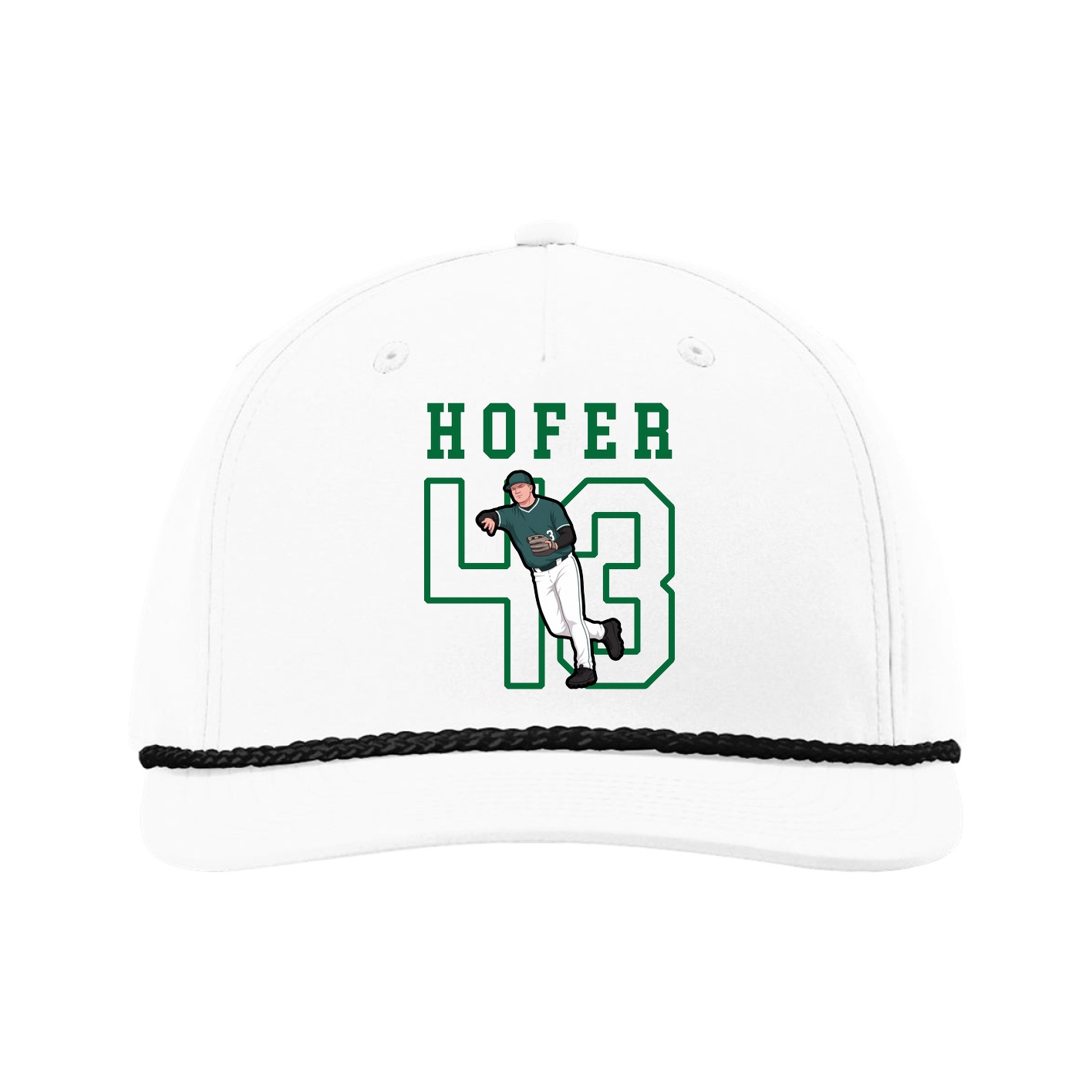 Five-Panel Classic Rope Cap — Shirsey in White