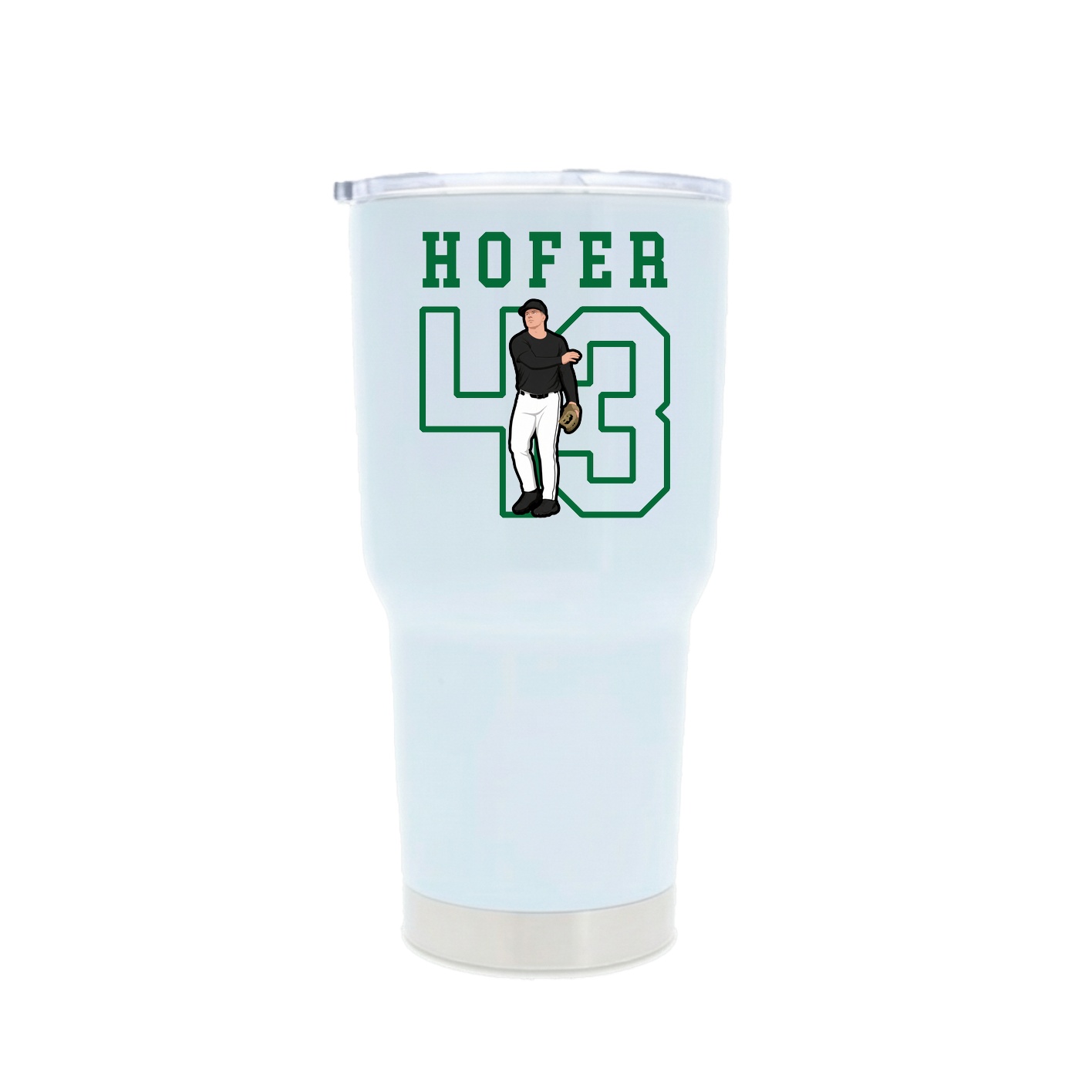 30oz Stainless Steel Tumbler — Shirsey in White