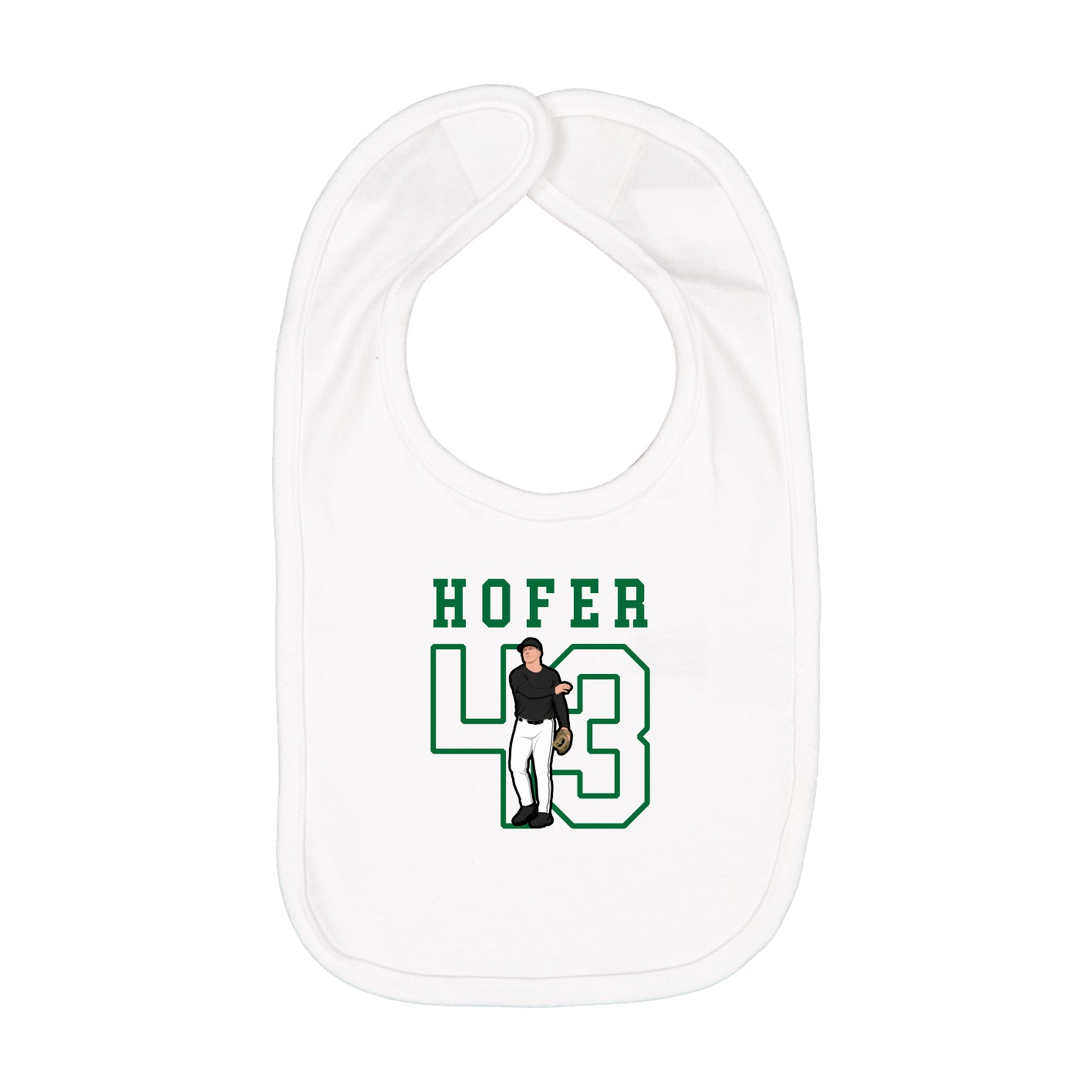 Infant Bib — Shirsey in White