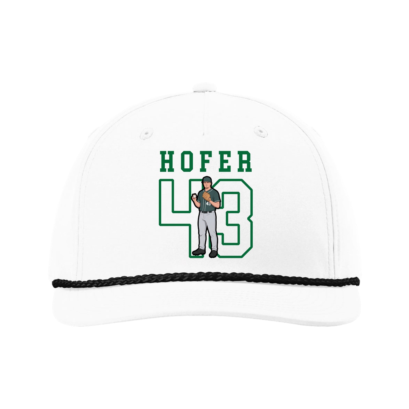 Five-Panel Classic Rope Cap — Shirsey in White