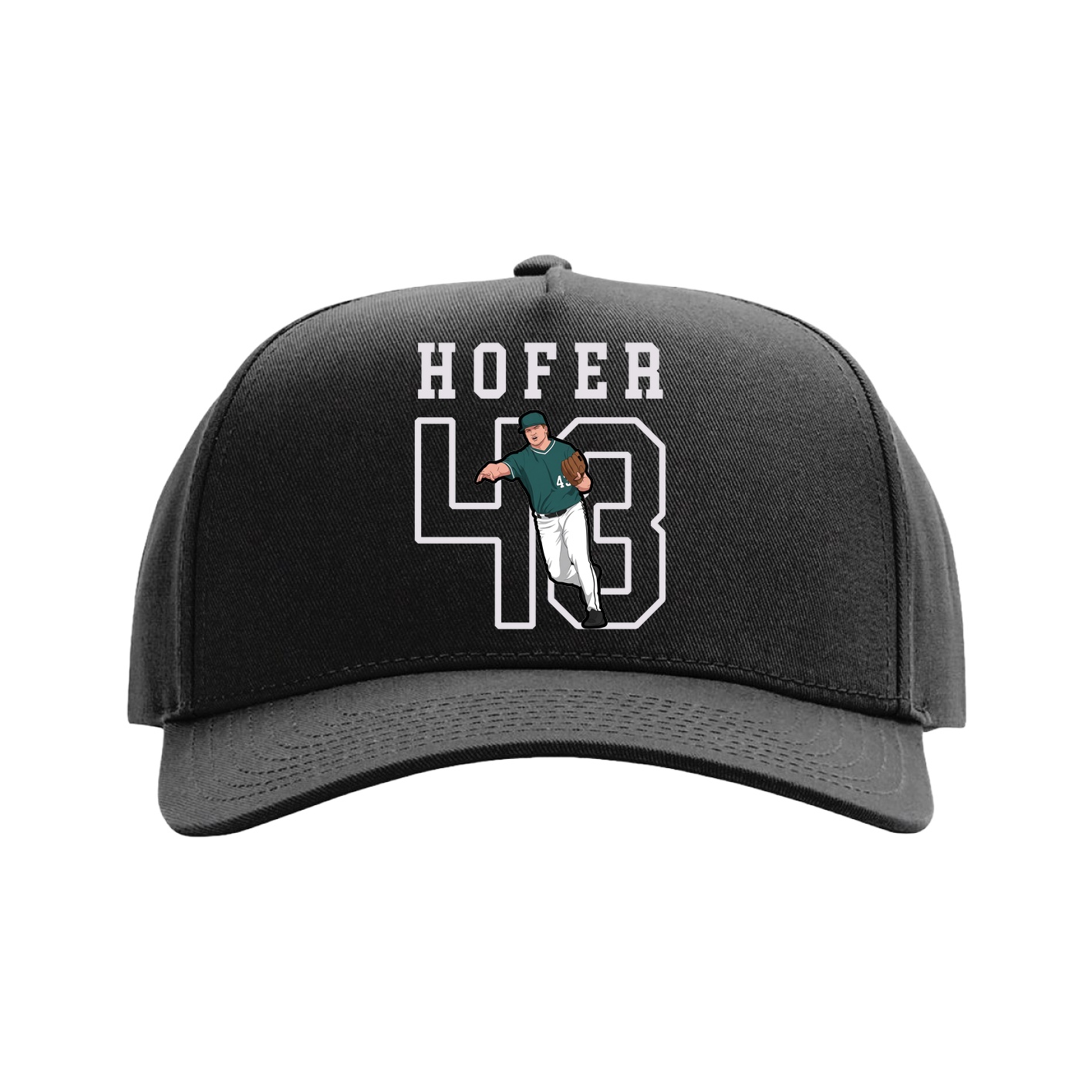 Full Fabric Five-Panel Champ Cap — Shirsey in Black