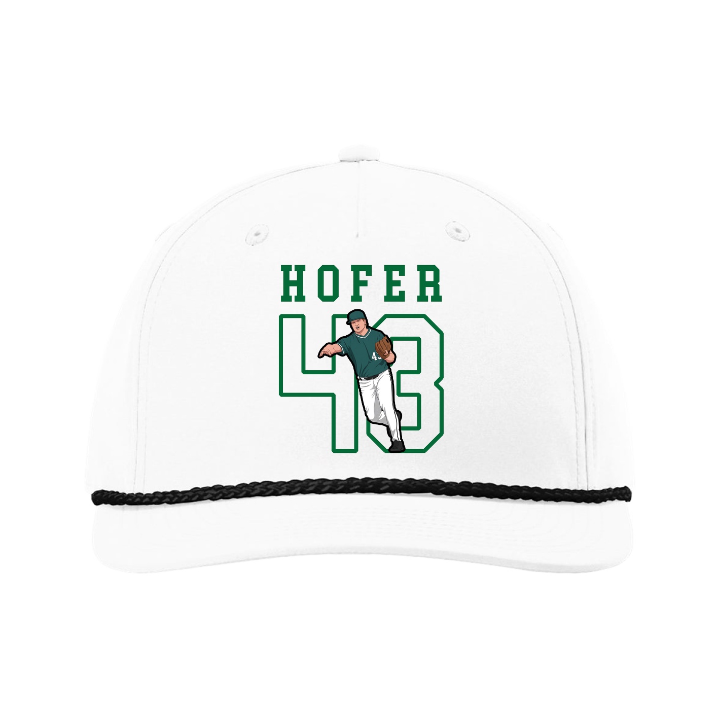Five-Panel Classic Rope Cap — Shirsey in White