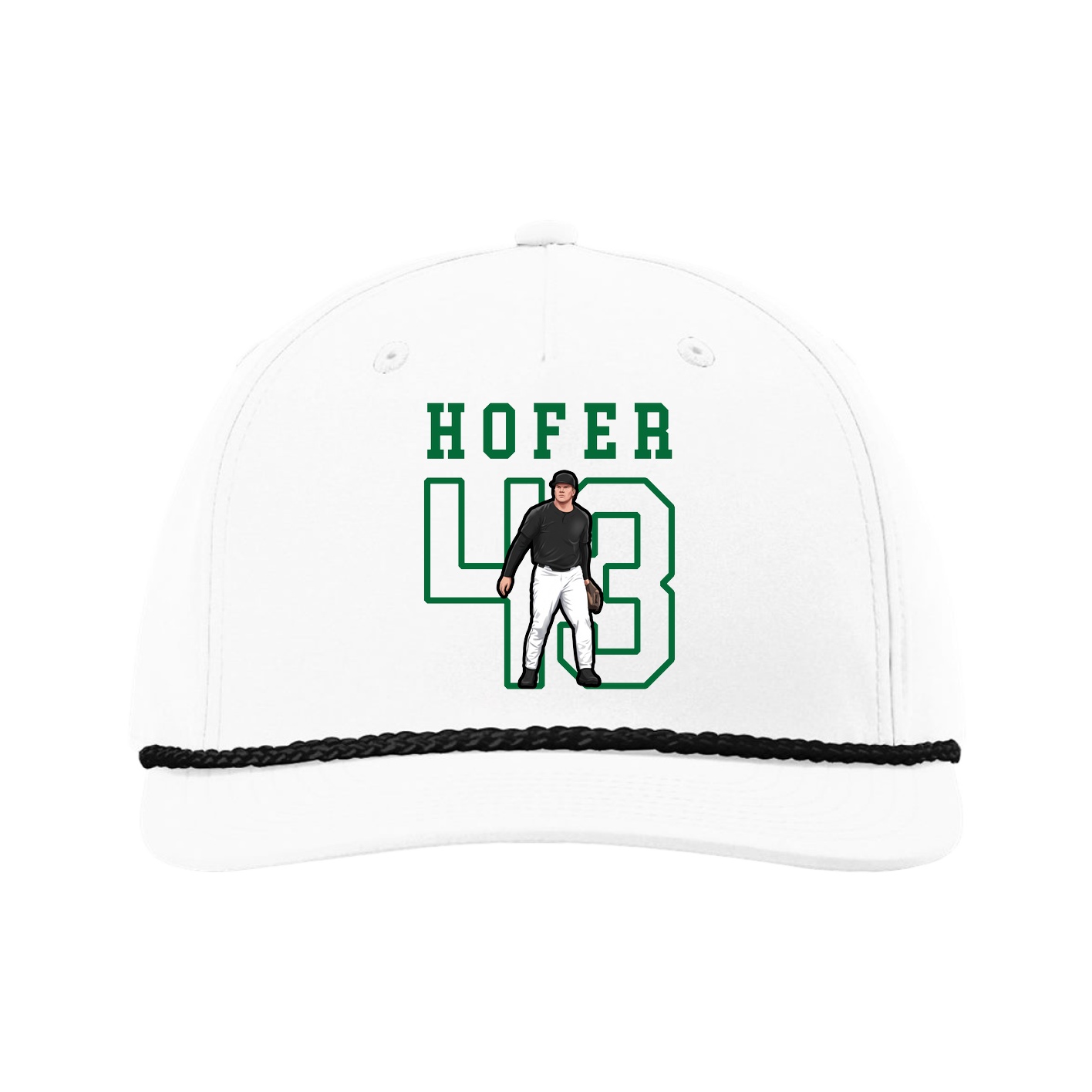 Five-Panel Classic Rope Cap — Shirsey in White