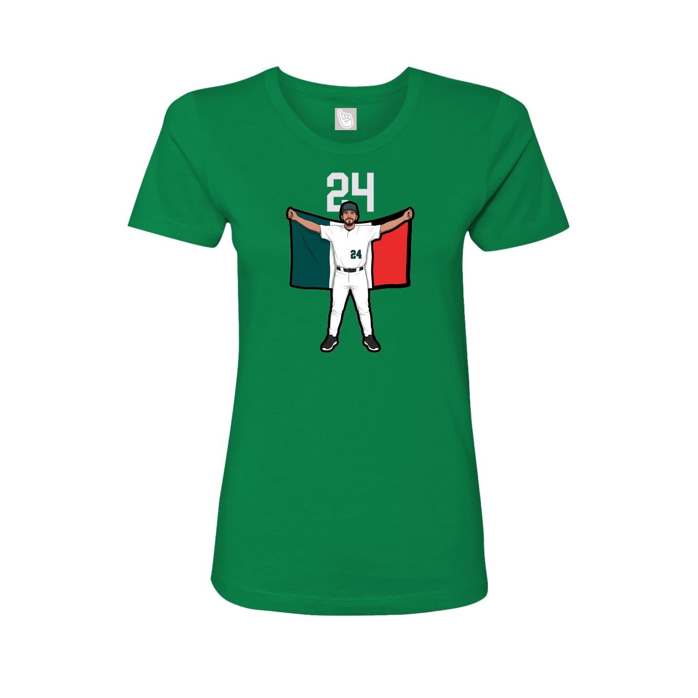 Womens Tee — Number Top in Green
