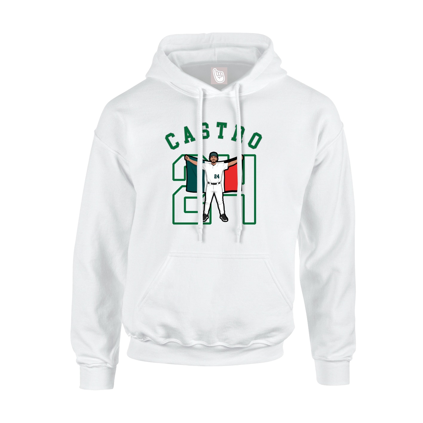 Youth Hoodie — Shirsey Arch in White