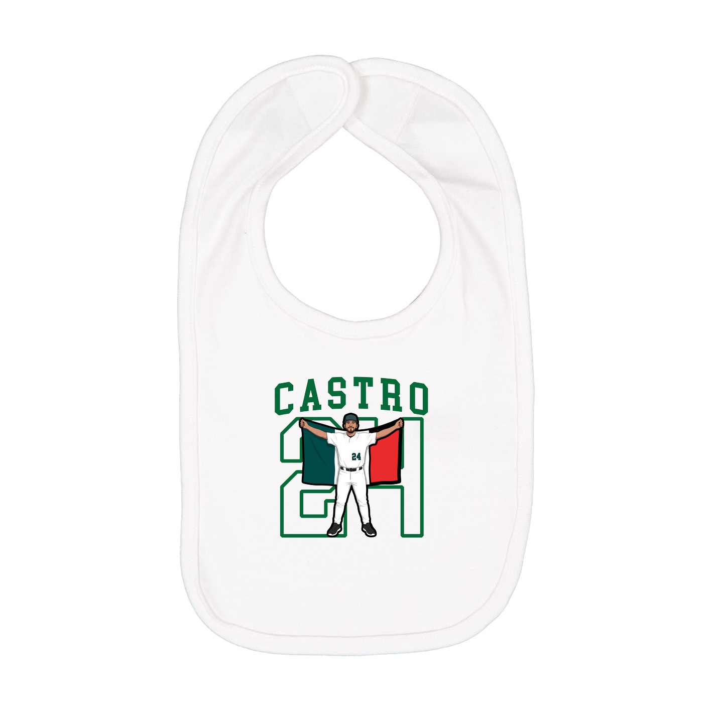 Infant Bib — Shirsey in White