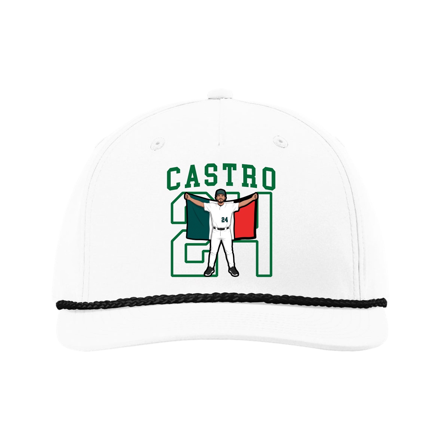 Five-Panel Classic Rope Cap — Shirsey in White