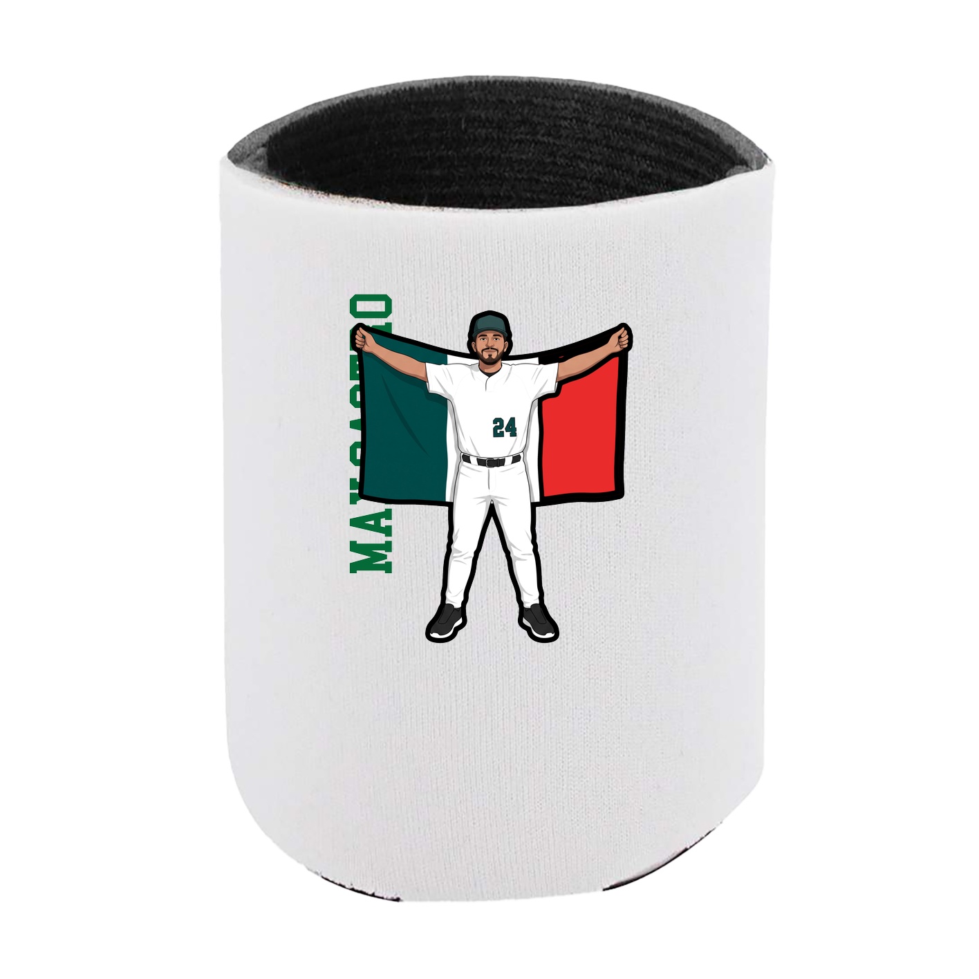 Can Holder — Name Vertical in White