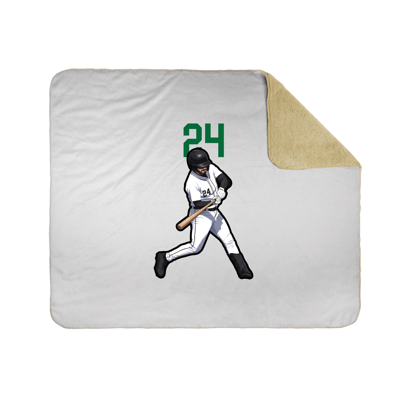Throw Blanket — Number Top in White