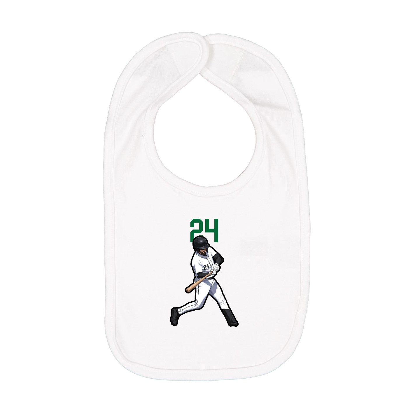 Infant Bib — Number Top in White