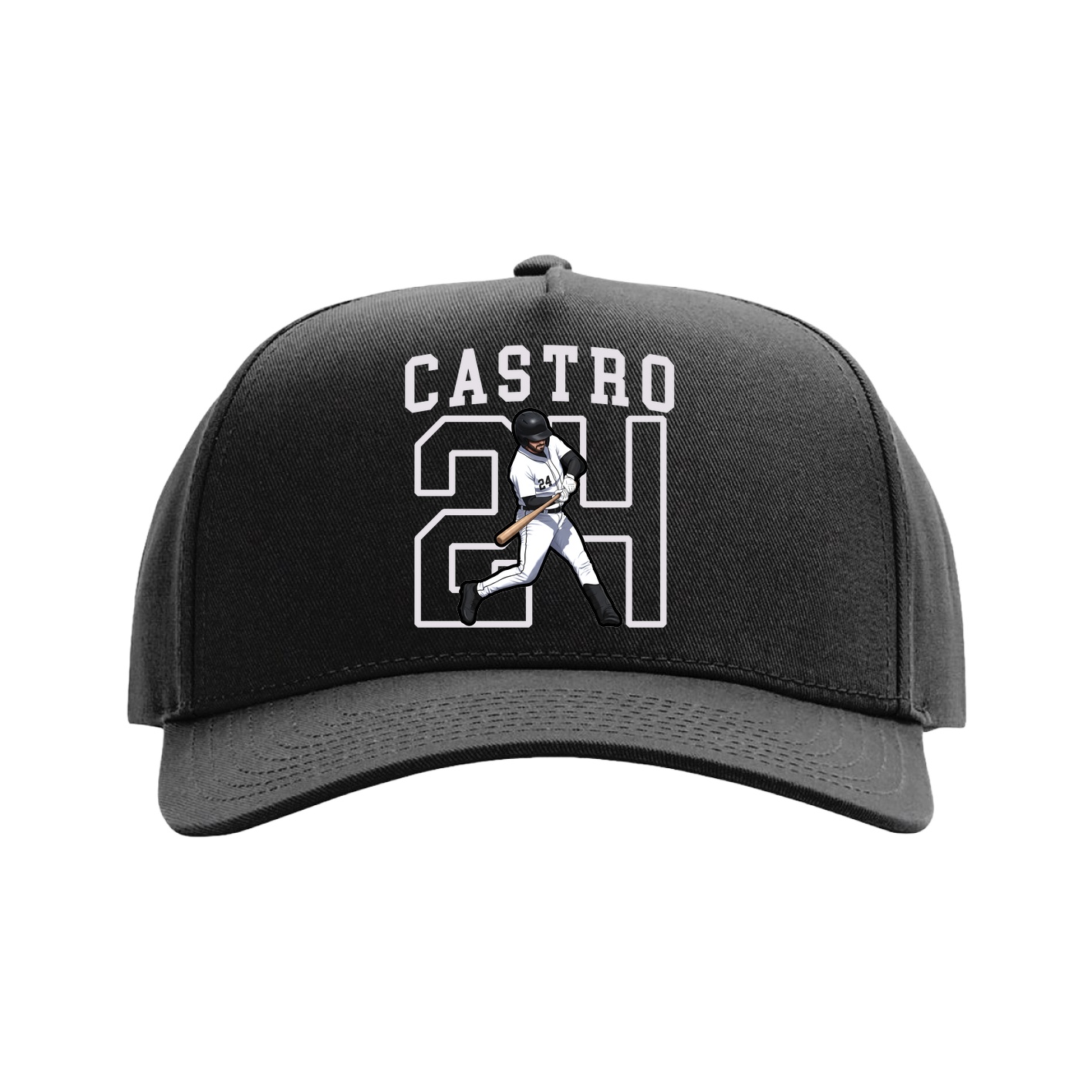 Full Fabric Five-Panel Champ Cap — Shirsey in Black