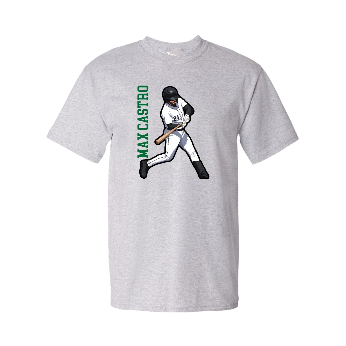 Tee — Name Vertical in Grey