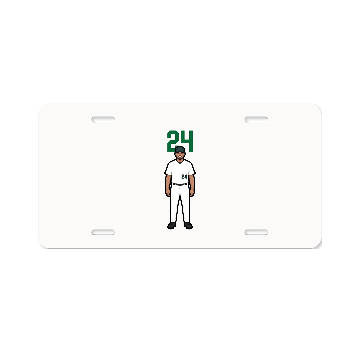 License Plate — Number Top in Classic