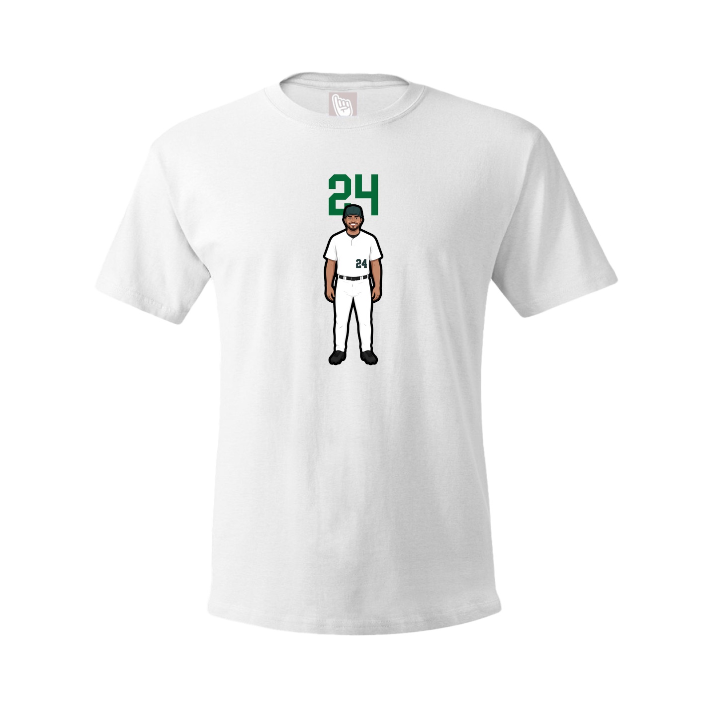 Youth Tee — Number Top in White