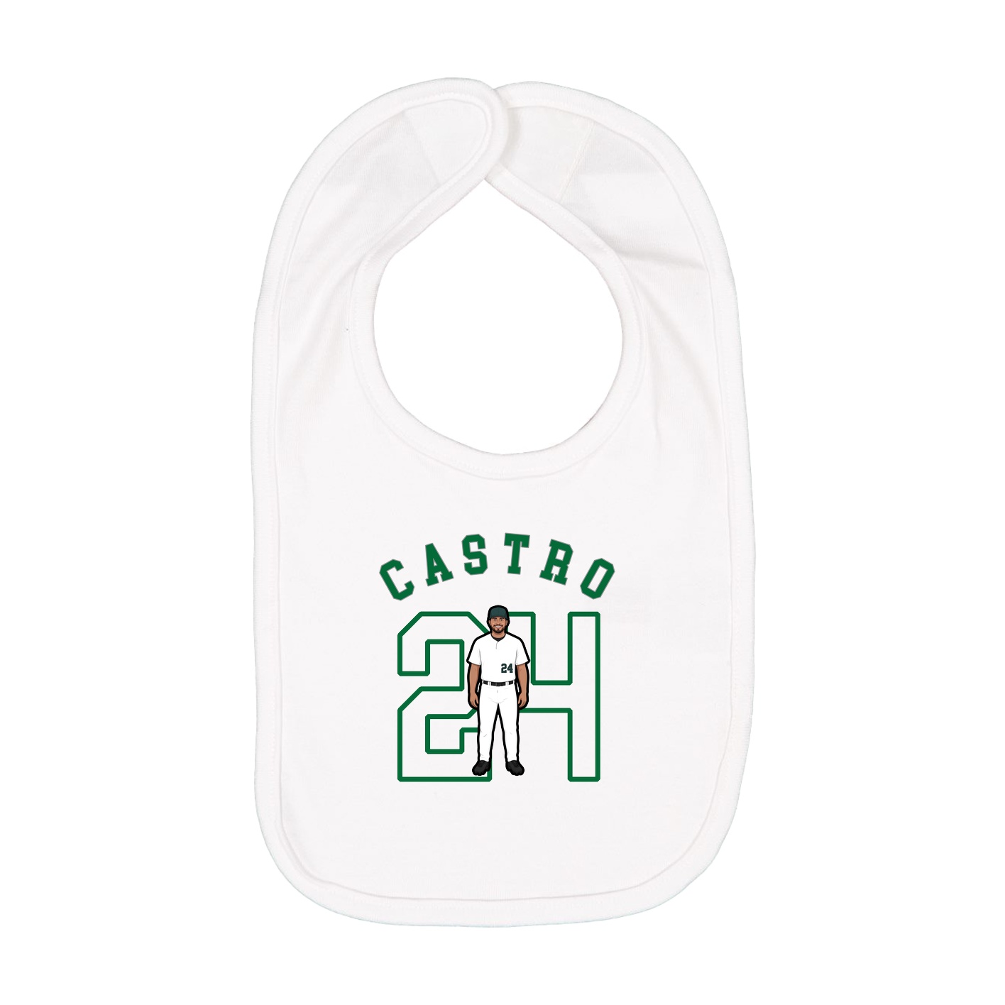 Infant Bib — Shirsey Arch in White