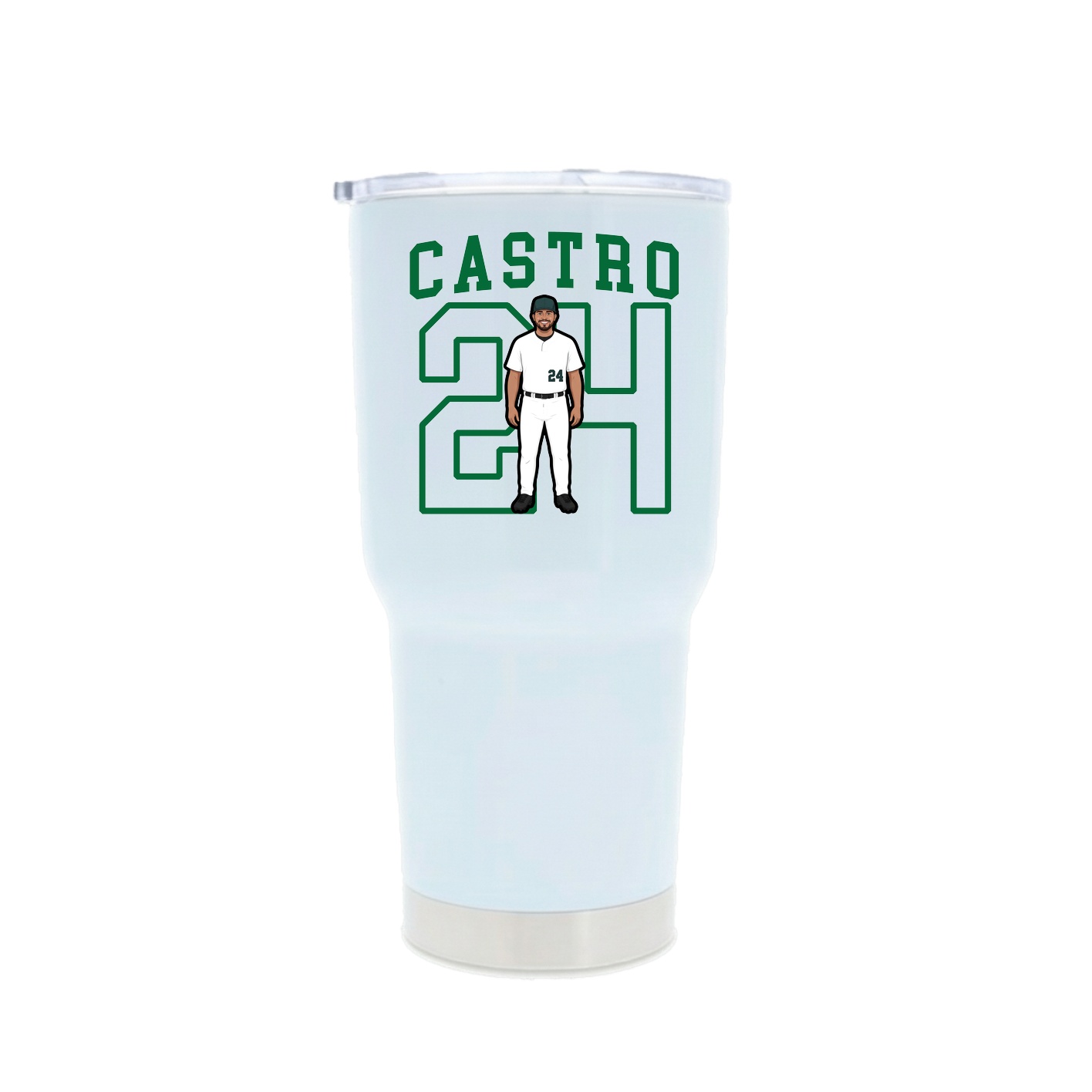 30oz Stainless Steel Tumbler — Shirsey in White