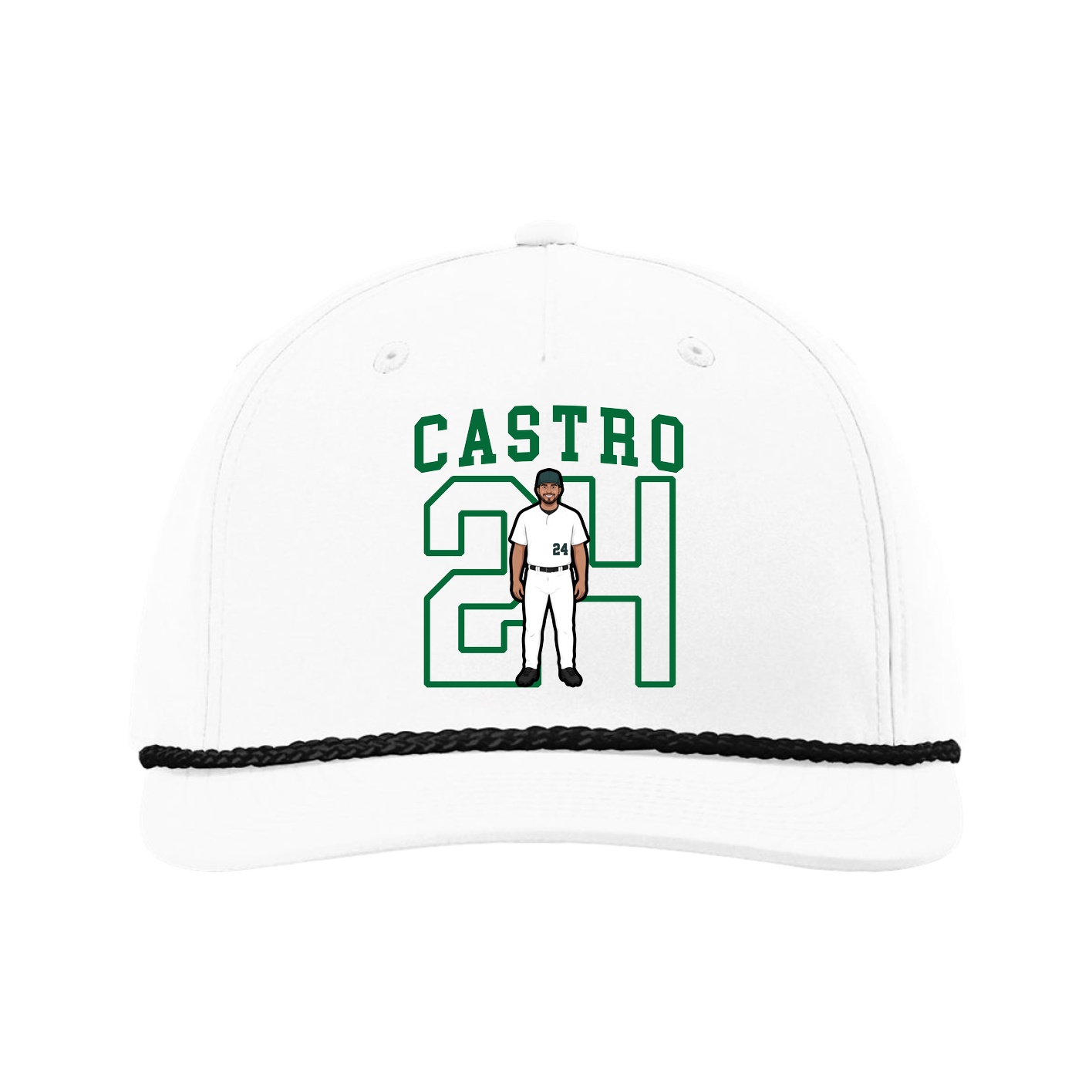 Five-Panel Classic Rope Cap — Shirsey in White