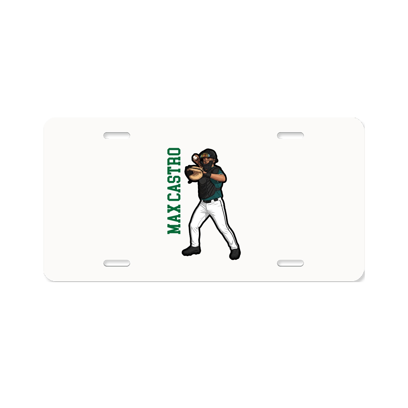 License Plate — Name Vertical in Classic